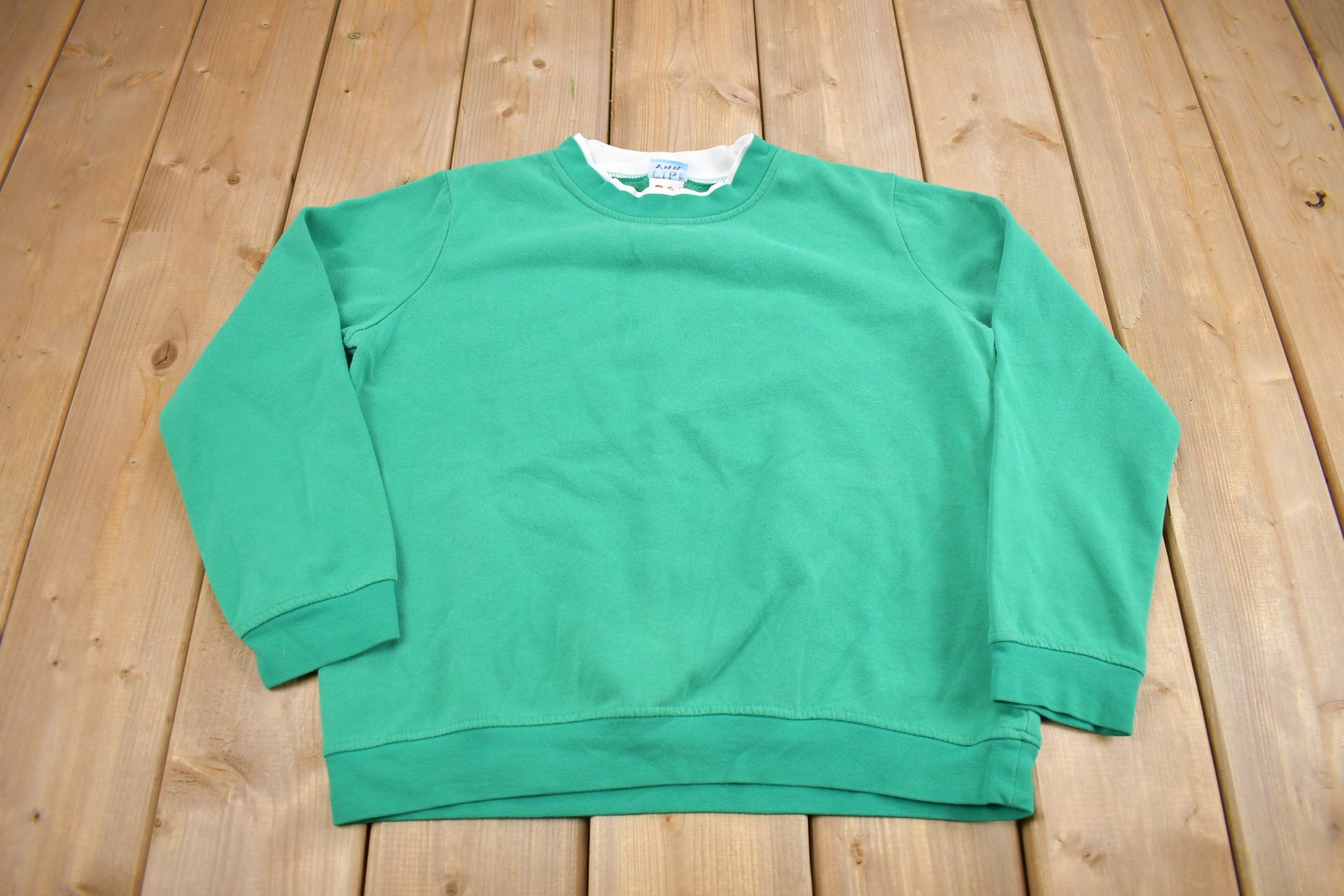 Vintage 1990s Blank Green Crewneck Sweatshirt