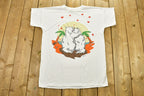 Vintage 1990's Cute Cats Graphic Animal Lounge T-Shirt