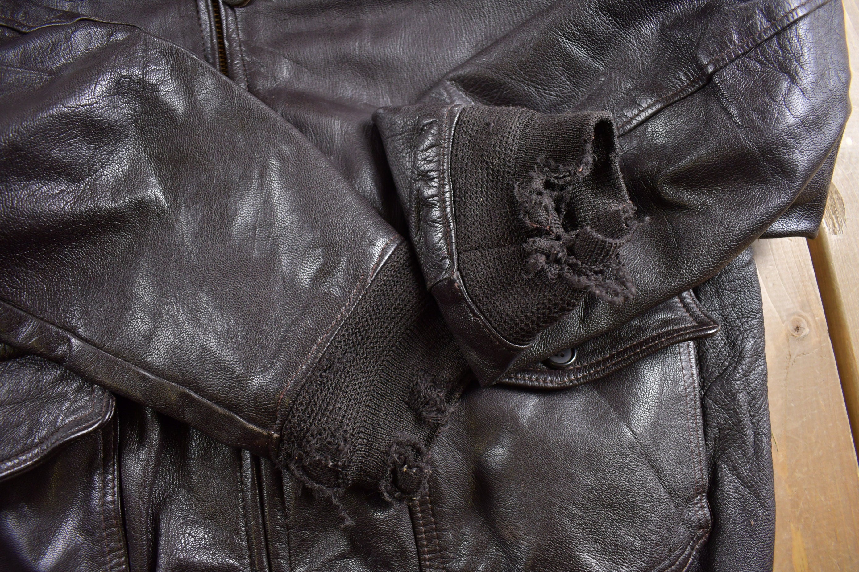 Vintage 1980s Type G-1 Leather Flight Jacket