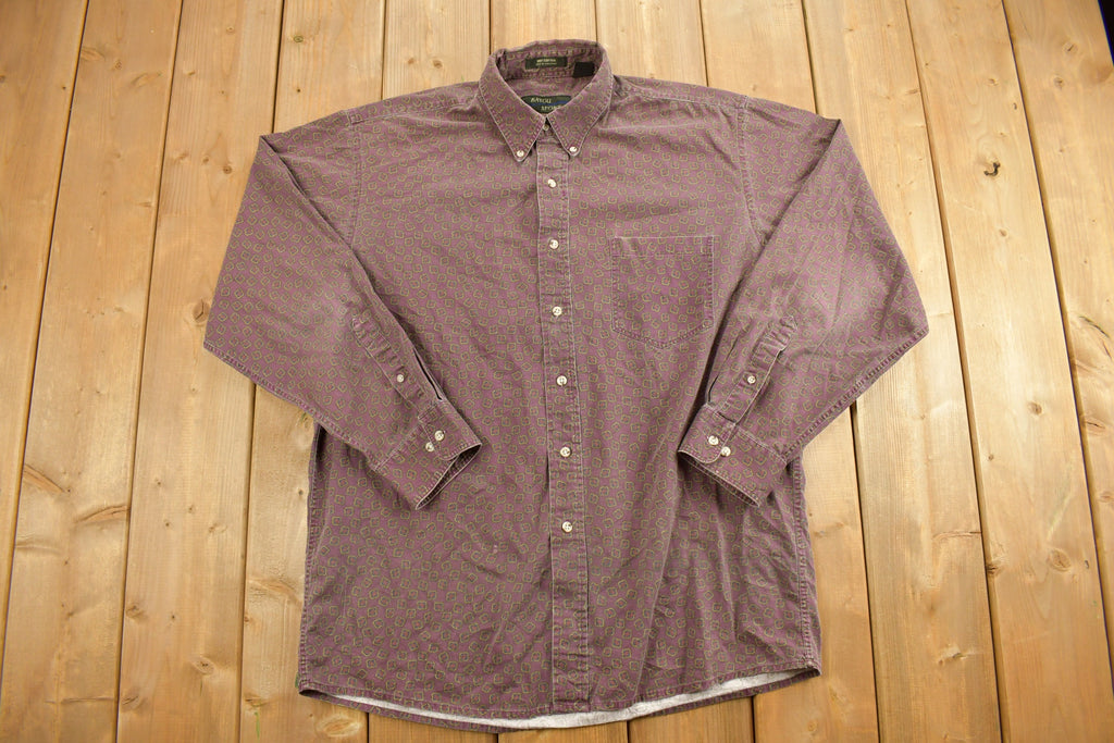 Vintage 1990s Bayou Sport All Over Print Button Up Shirt