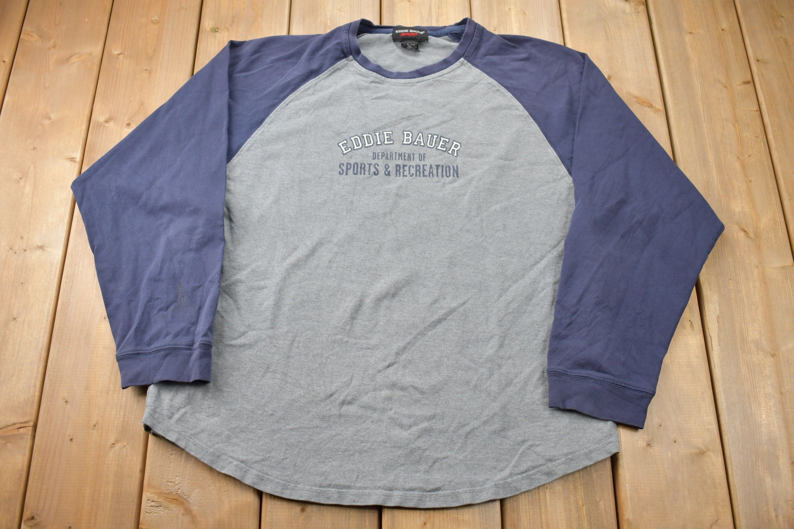 Vintage Y2K Eddie Bauer Sport Department of Sports and Recreation Long Sleeve T-Shirt