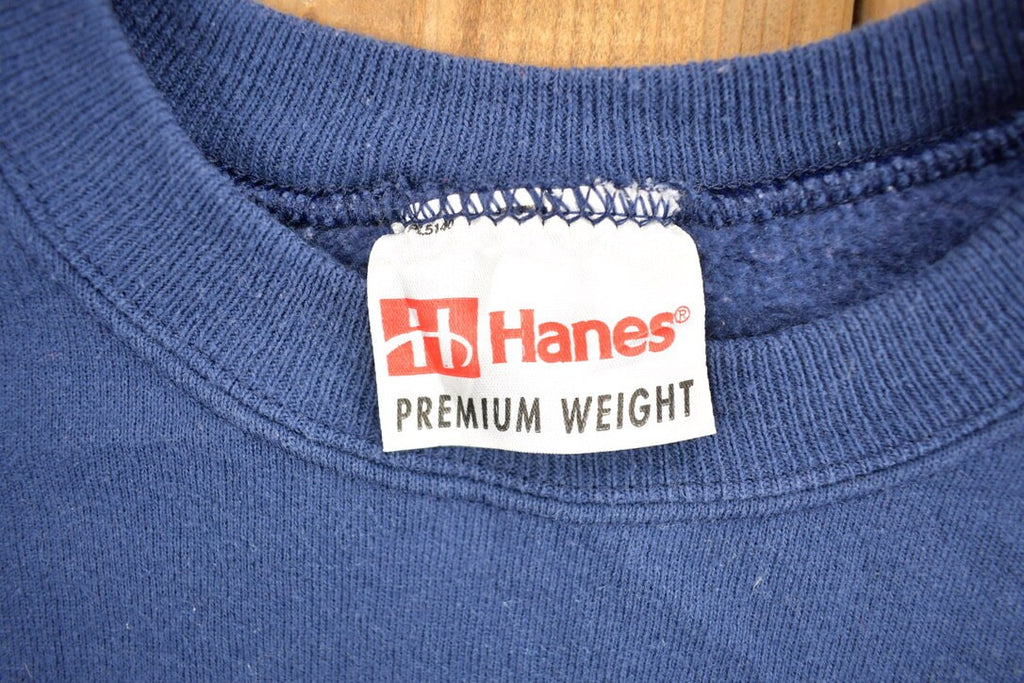 Vintage 1990s Blank Navy Blue Crewneck Sweatshirt