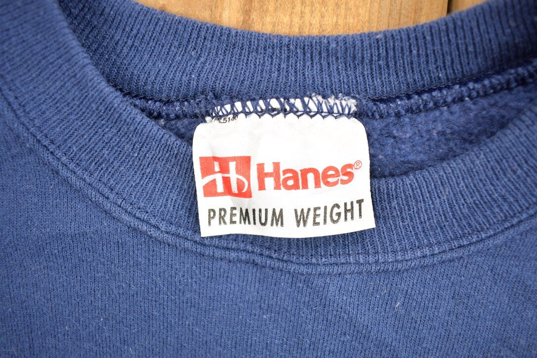 Vintage 1990s Blank Navy Blue Crewneck Sweatshirt