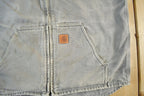 Vintage 2000s Carhartt Sun Faded Distressed Sherpa Lined Jacket Vest Mens Large