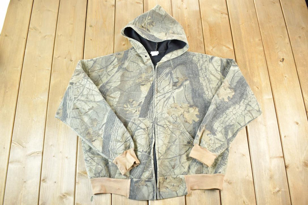 Vintage 1990s Realtree Camo Outdoorsman Hoodie Sweatshirt Mens L