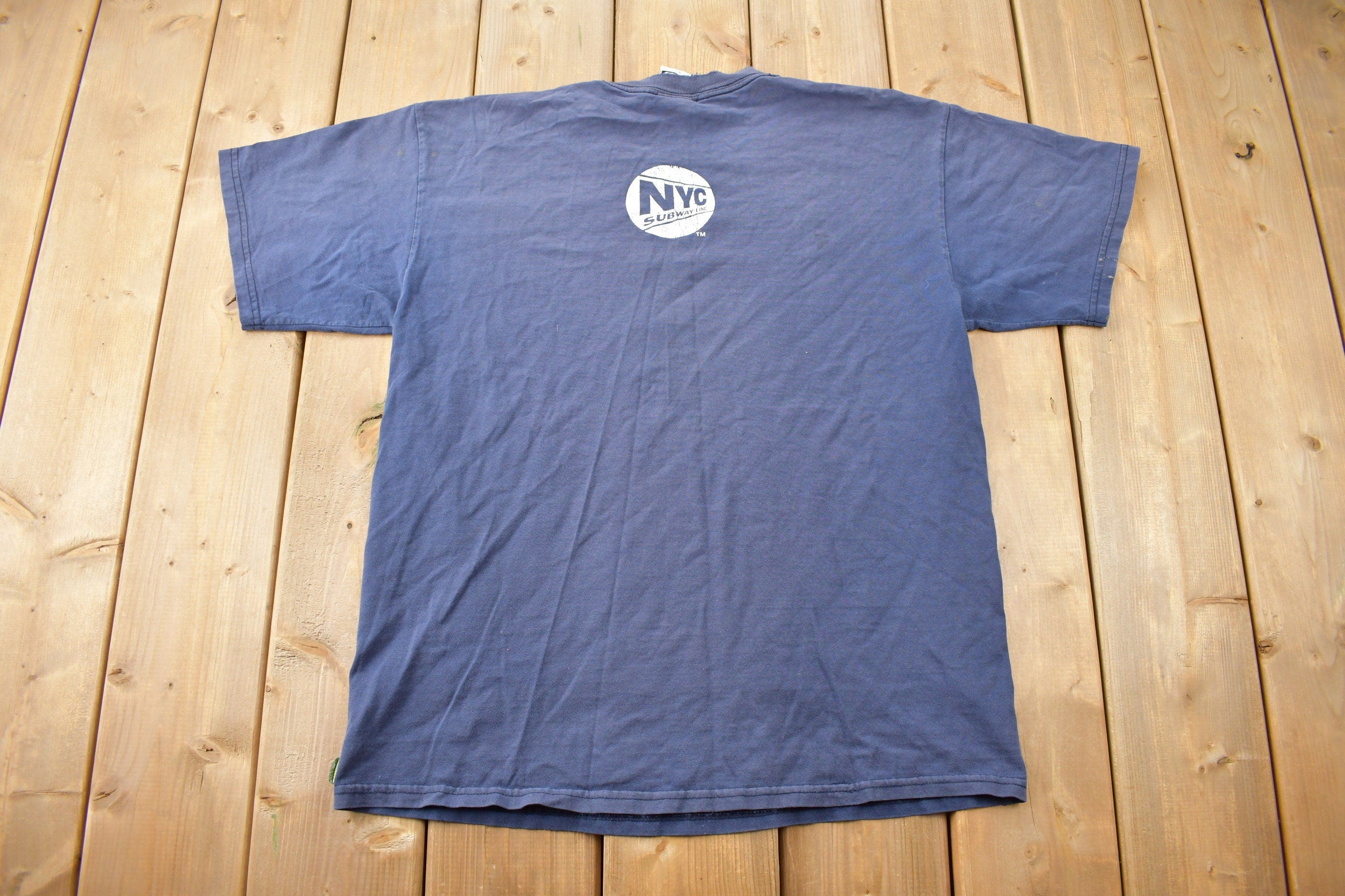 Vintage 1990s Brooklyn To Queens MTA Graphic T-Shirt
