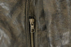 Vintage Y2K Zoul Washed Leather Biker Jacket Women's Small