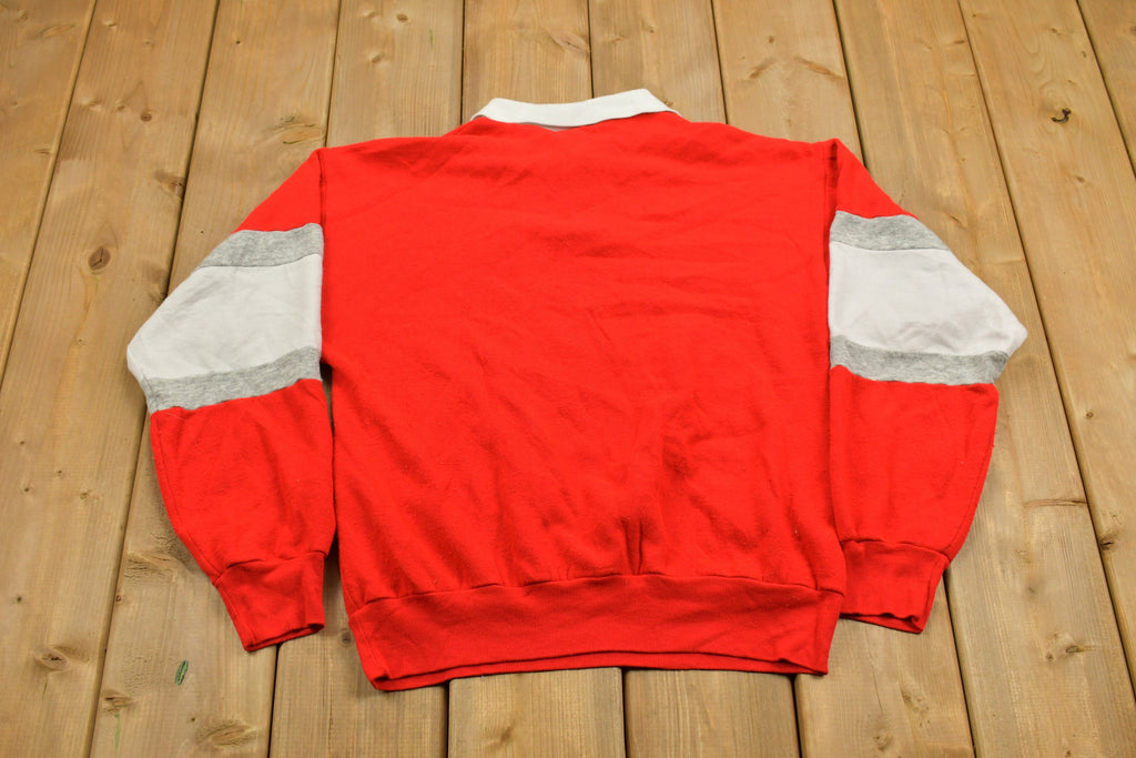 Vintage 1980s Life Savers Graphic Collared Sweater