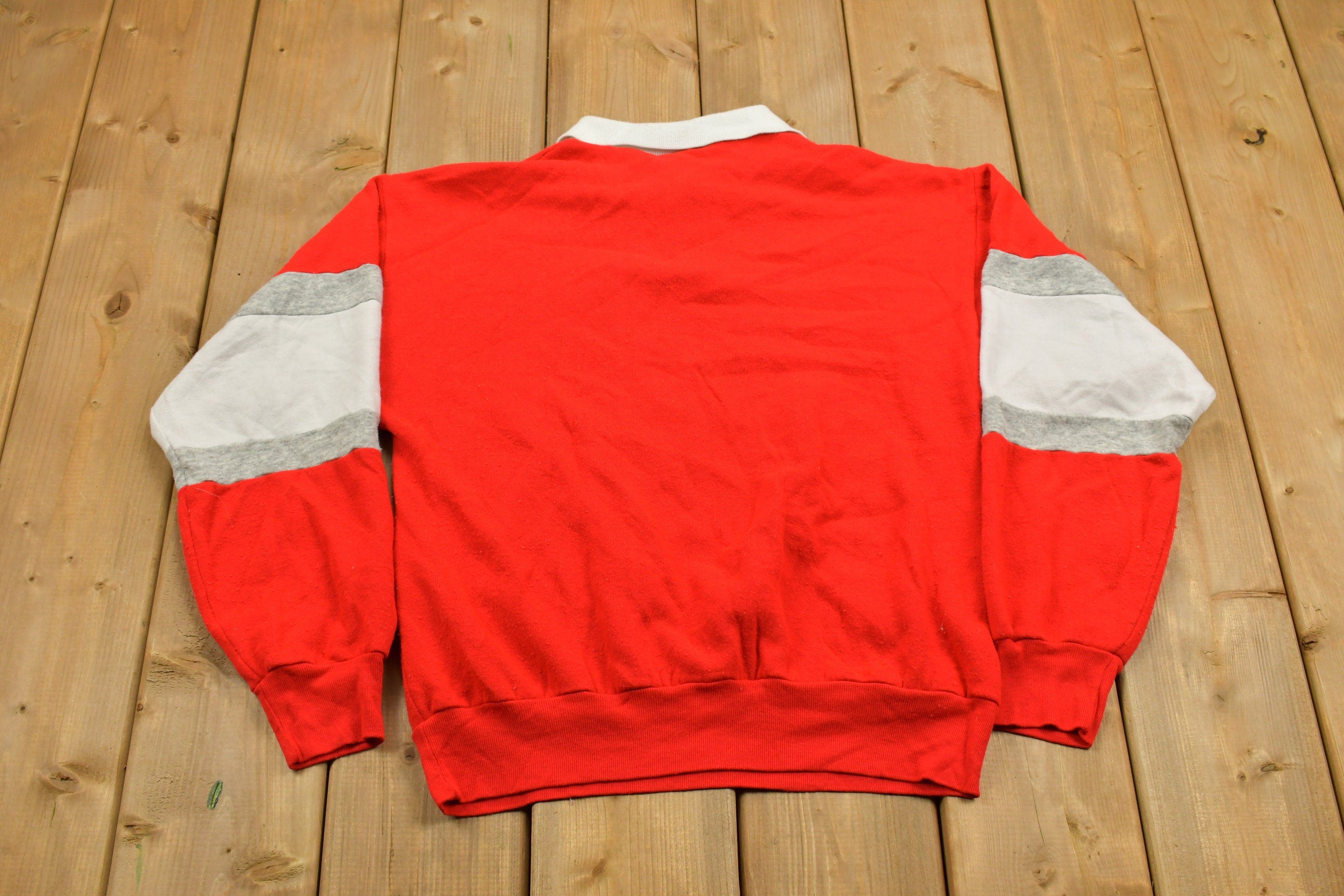 Vintage 1980s Life Savers Graphic Collared Sweater