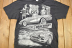 Vintage 1990s Main Street Of America Route 66 Classic Car Graphic T Shirt