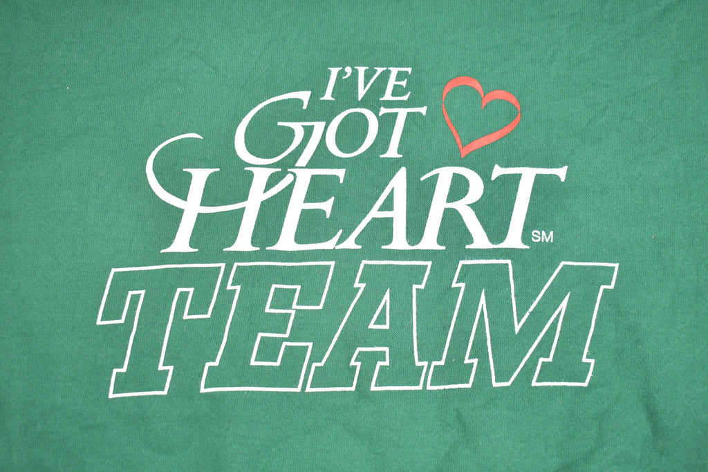 Vintage 1990s I Got Heart Team Graphic Crewneck Sweatshirt
