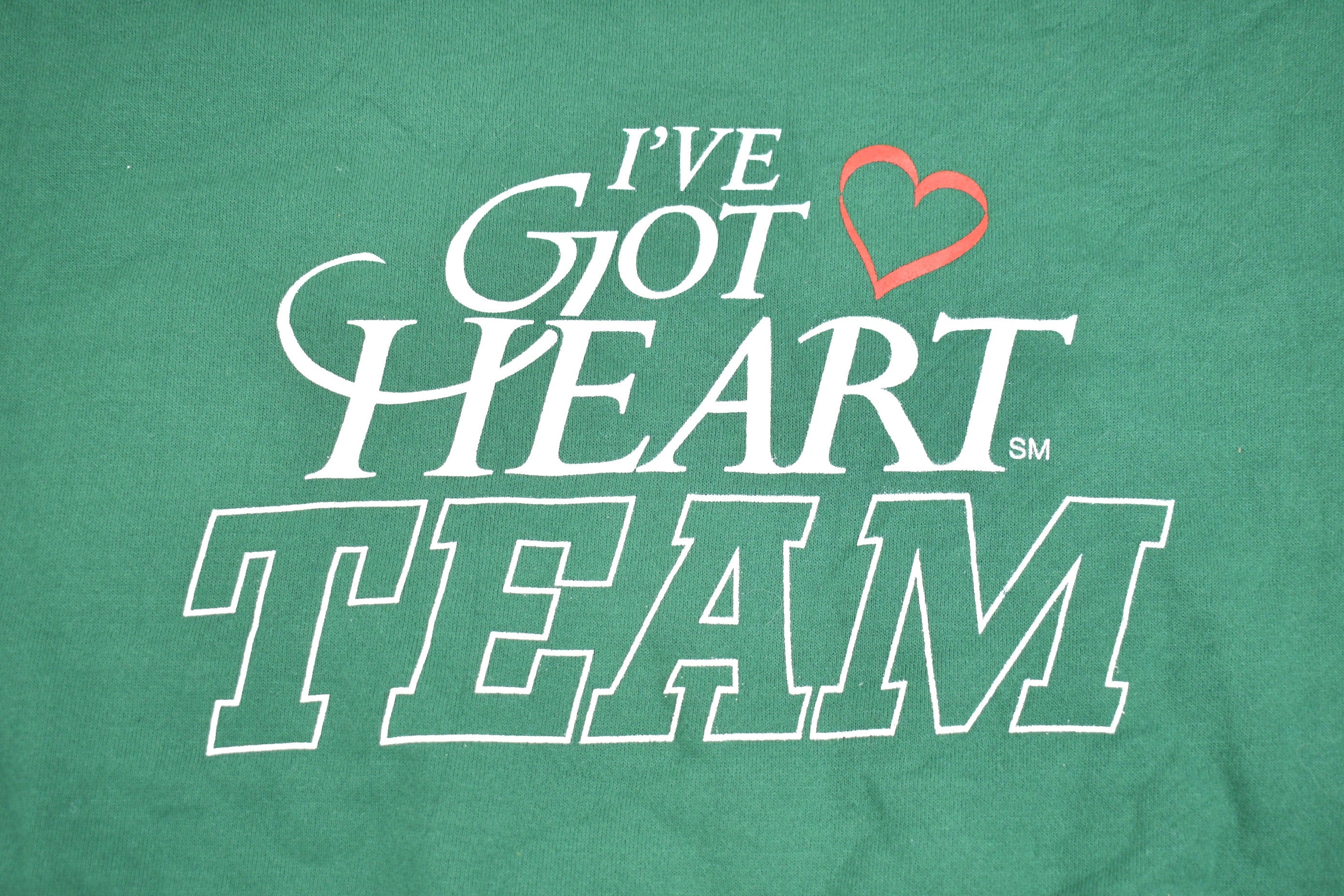 Vintage 1990s I Got Heart Team Graphic Crewneck Sweatshirt