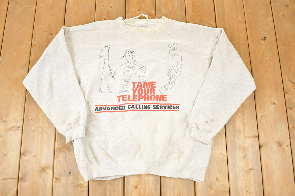 Vintage 1990s Tame Your Telephone Santee HVYWT Crewneck Sweatshirt Men's XL