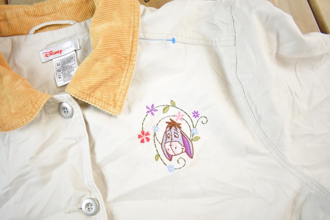 Vintage 1990s Disney Winnie The Pooh Eeyore Embroidered Jacket