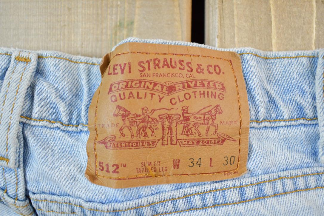 Vintage 1990s Levi Strauss Red Tab 512 Denim Jeans Size