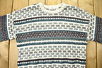 Vintage 1990s Cricketeer 3D Knitted Crewneck Sweater