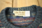 Vintage 1990s Geometric Wool Knitted Crewneck Sweater