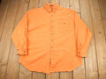 Vintage 1990s Abercrombie & Fitch Blank Orange Button Up Shirt