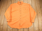 Vintage 1990s Abercrombie & Fitch Blank Orange Button Up Shirt