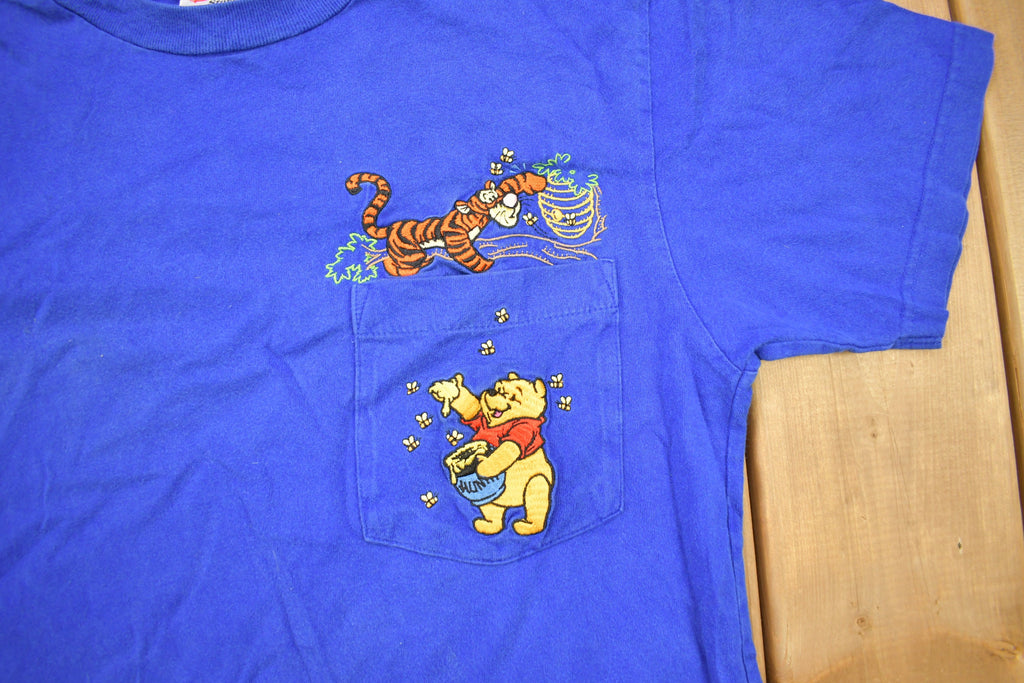 Vintage 1990s Winnie The Pooh Tigger Embroidered Pocket T-Shirt