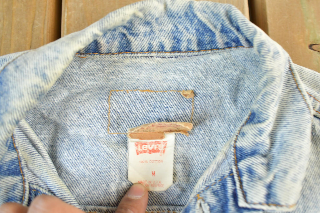 Vintage 1980s Levi's Acid Wash Denim Jean Trucker Jacket Men's Small