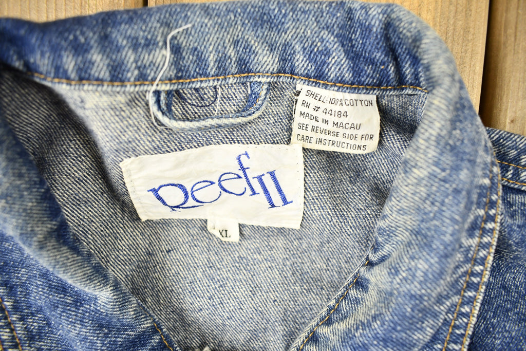 Vintage 1990s Reef II Denim Jean Jacket