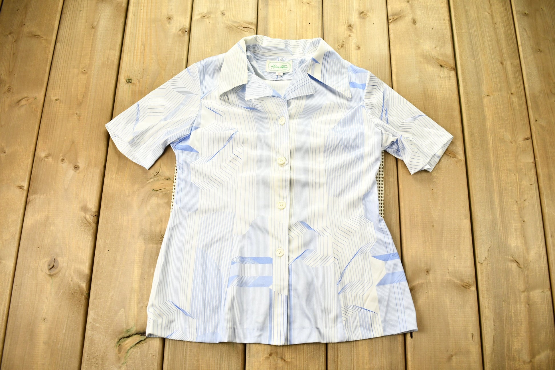 Vintage 1970s Short Sleeve Button Up Shirt