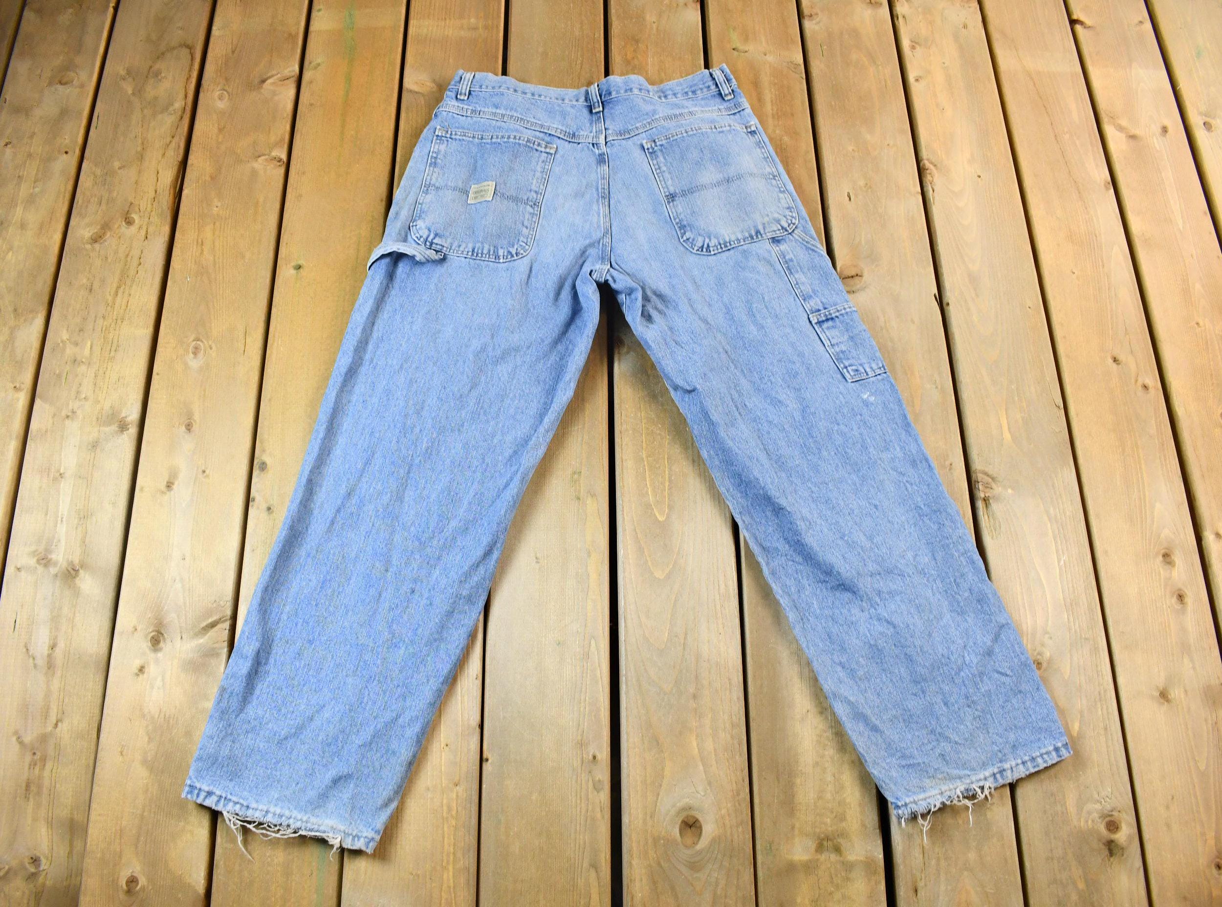 Vintage 2000s Light Wash Wrangler Workwear Denim Jeans Size 32 x 30