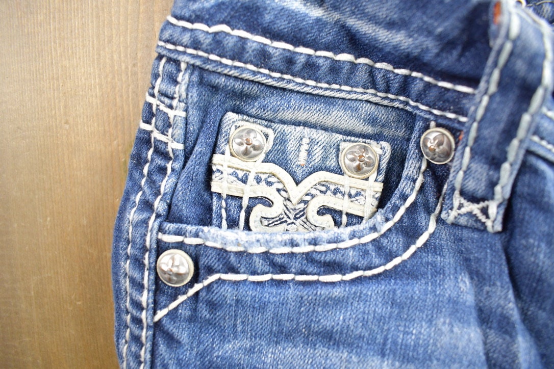 Vintage 2000s Rock Revival Skinny Jeans Size 24x32
