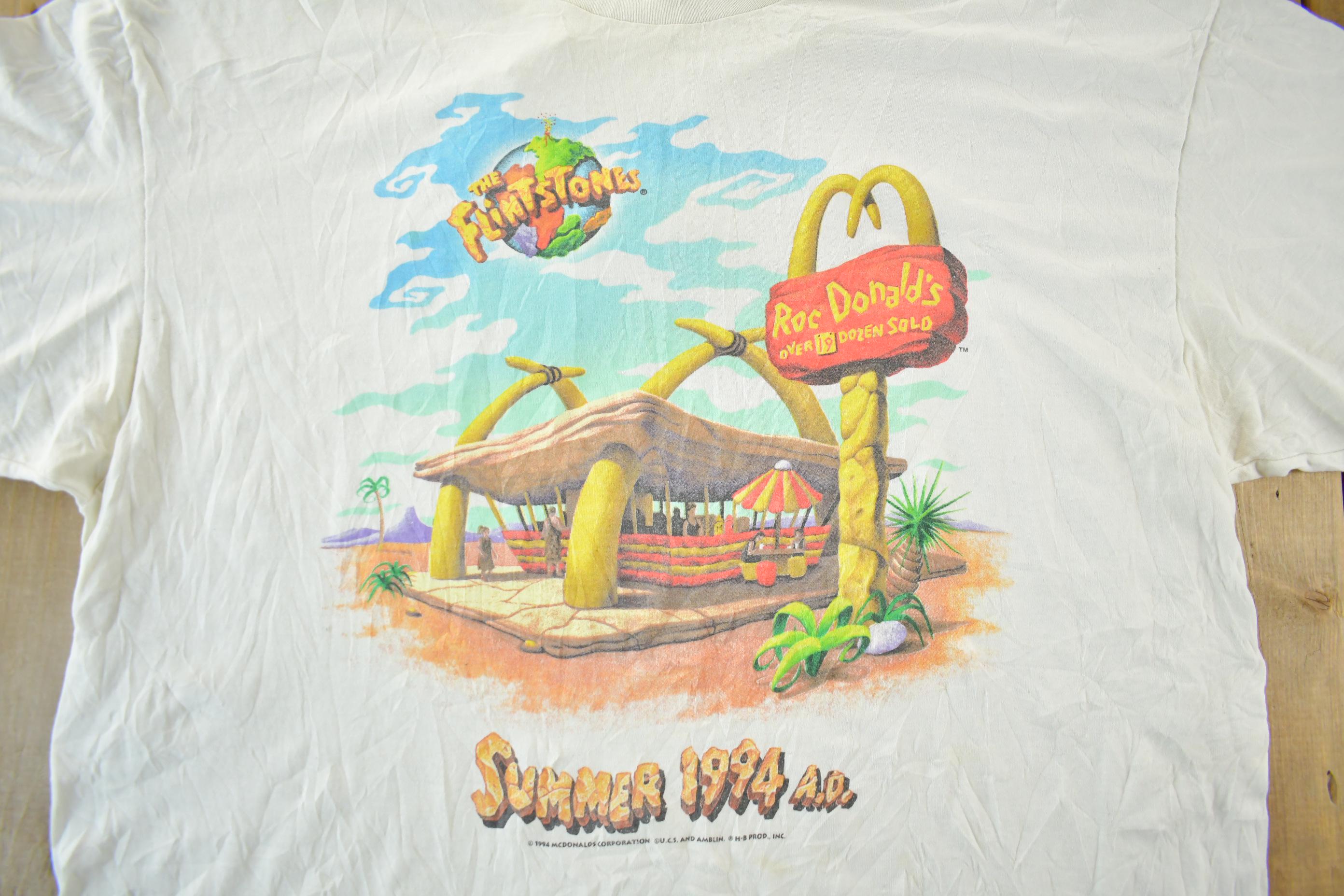 Vintage 1994 Flintstones McDonalds Graphic T-Shirt