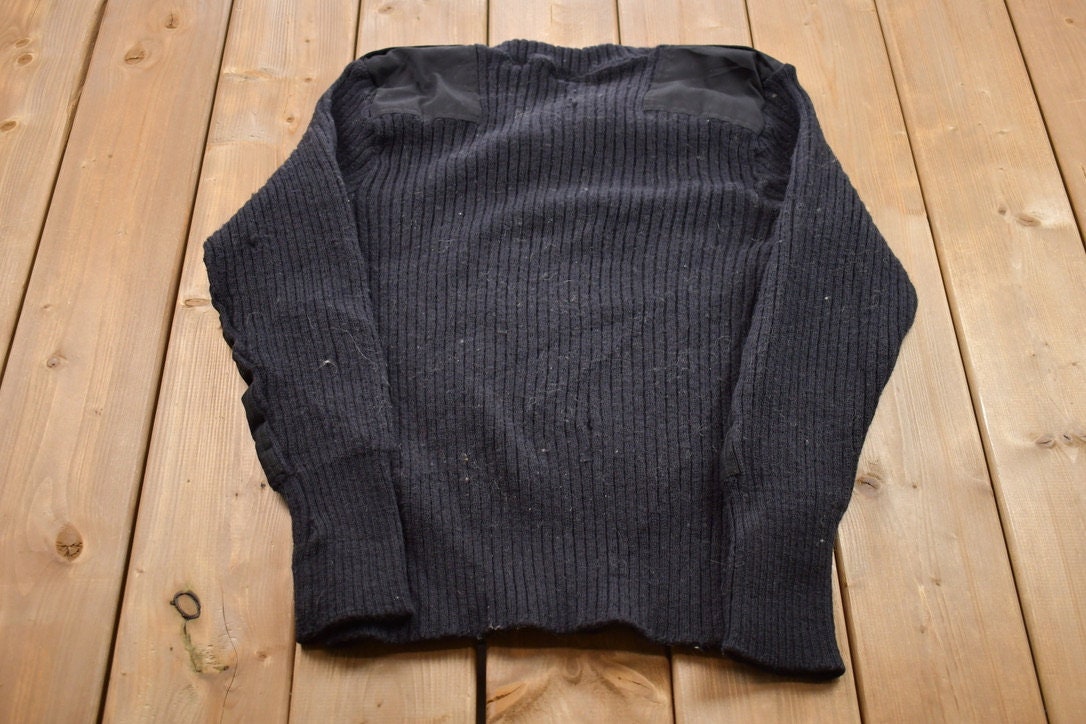 Vintage 1990s Brigade Quartermasters 100% Wool Knit Sweater