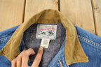 Vintage 1970s Lee Storm Riders Blanket Lined Denim Jean Trucker Jacket Men's Small