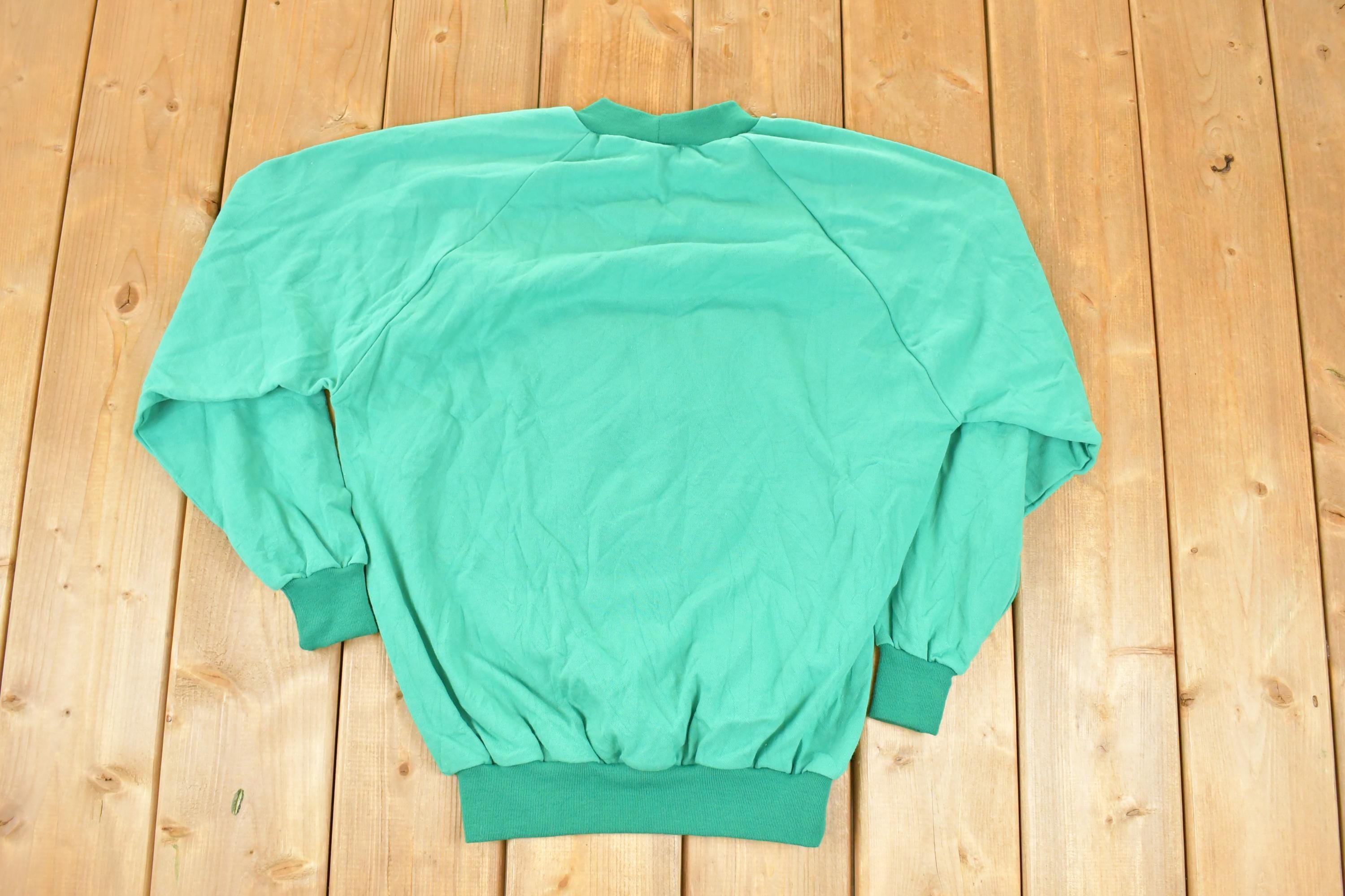 Vintage 1990s Cute Teddy Bear Christmas Colorblock Crewneck Sweatshirt Women's L