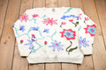 Vintage 1990s Saks Fifth Ave Floral Graphic Knitted Sweater