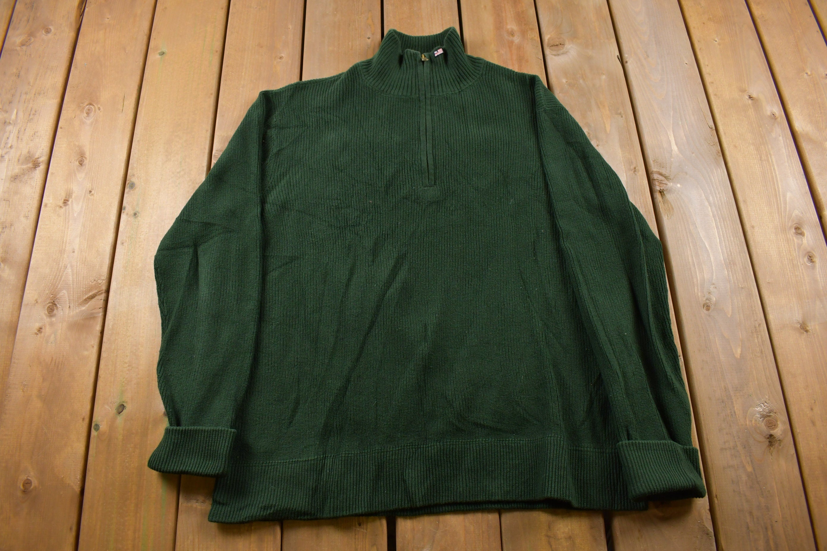 Vintage 1990s Polo Jeans Quarter Zip Sweatshirt