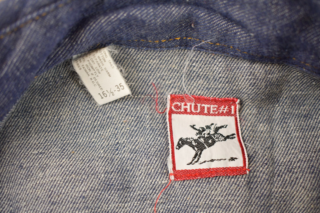 Vintage 1990s Western Embroidered Denim Button Up Shirt