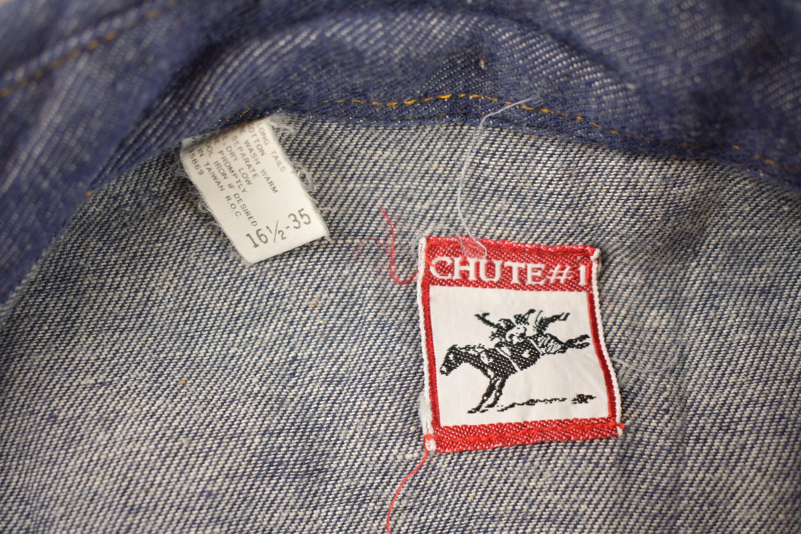 Vintage 1990s Western Embroidered Denim Button Up Shirt