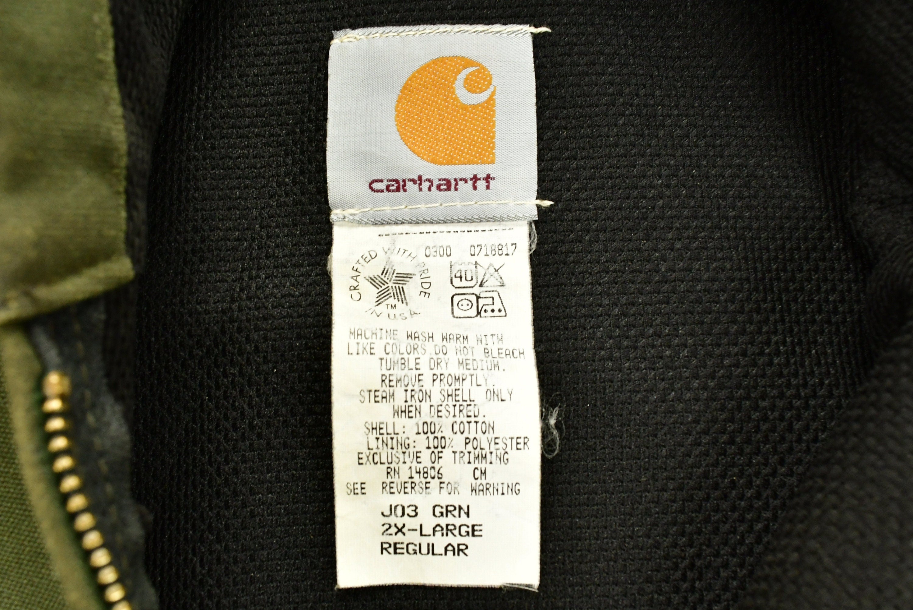 Vintage 1990s Carhartt Hooded Work Jacket