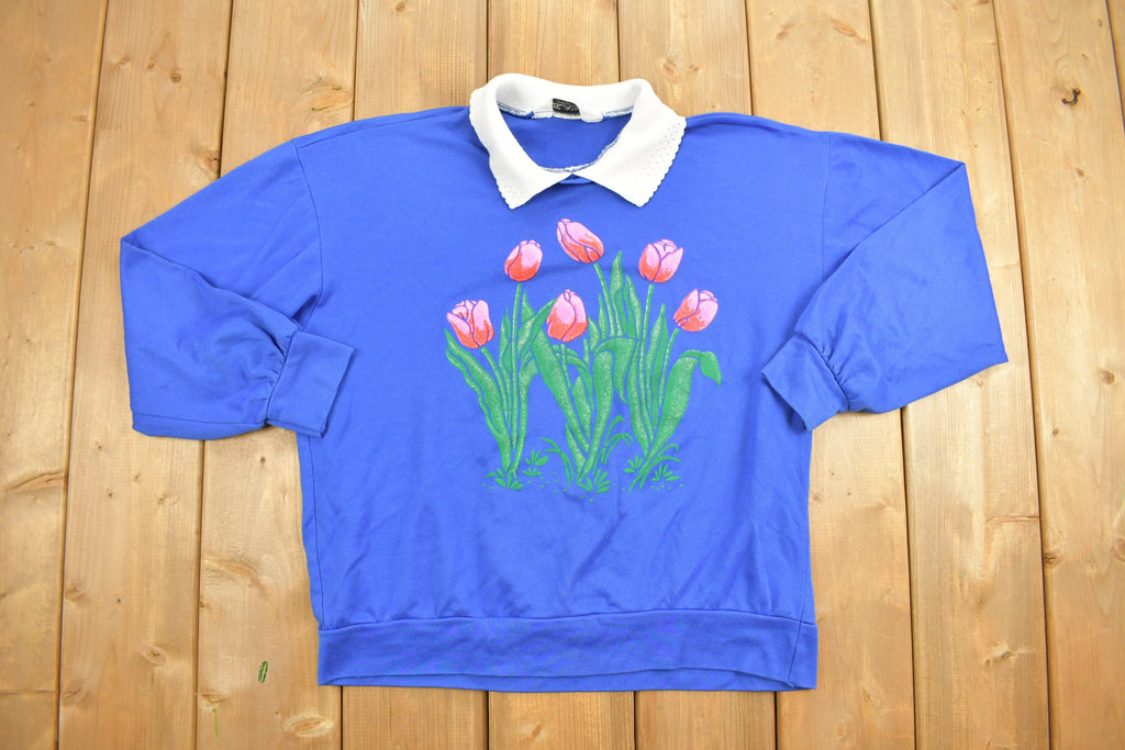 Vintage 1990s Cute Floral Crewneck