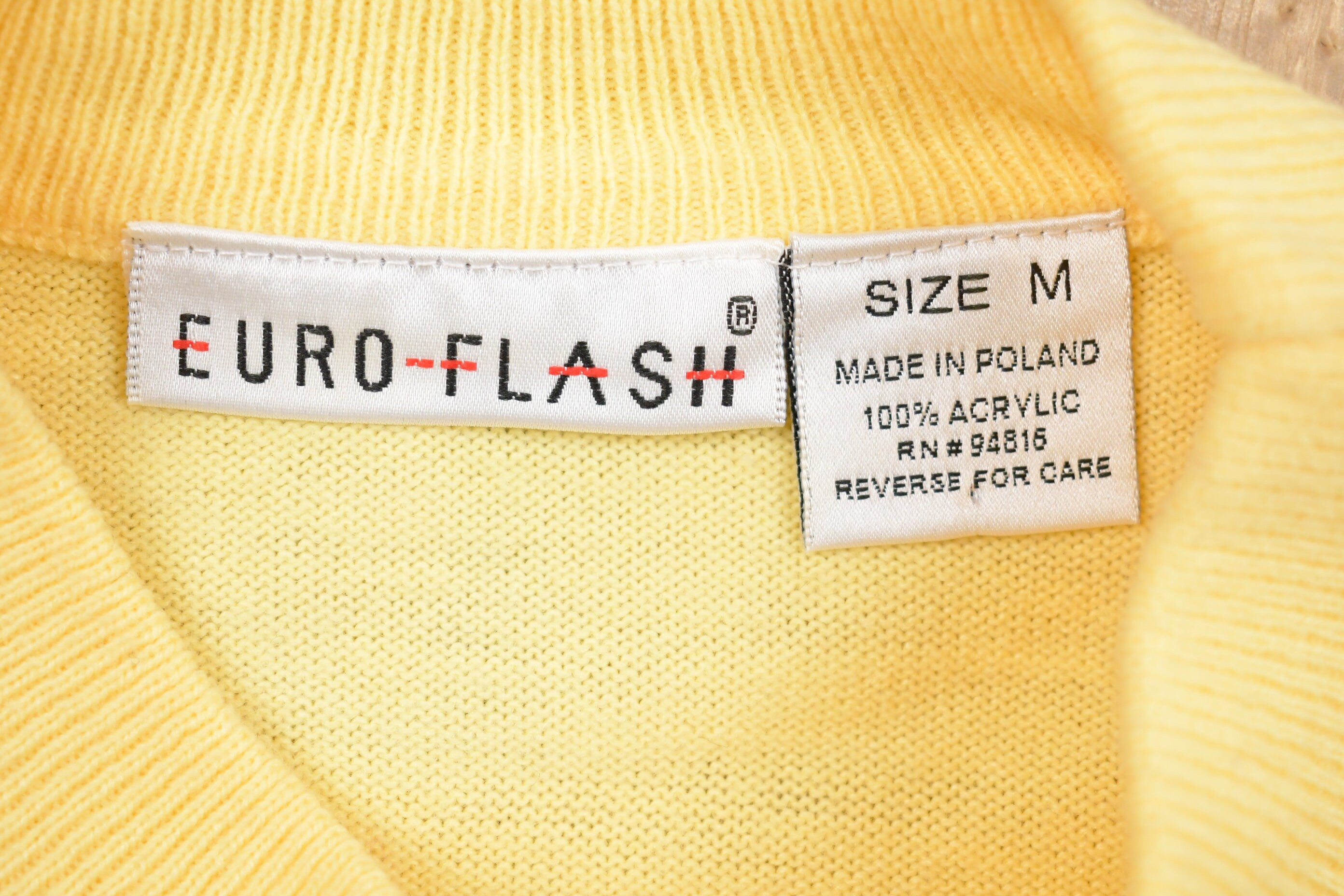 Vintage Euro Flash Yellow Knitted Sweater