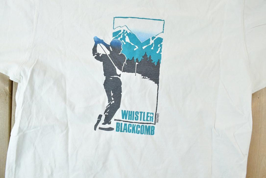 Vintage 1990s Whistler Blackcomb Golfing Souvenir T-Shirt