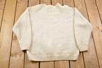 Vintage 1980s Tamra Floral Geometric Boxknit Sweater
