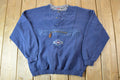 Vintage 1990s Crazy Front Pocket Navy Crewneck Sweatshirt