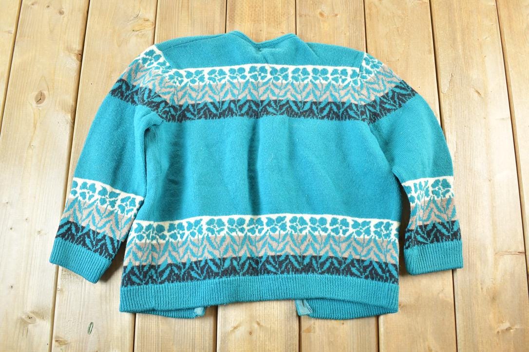 Vintage 1970s Du Barry Wool Knit Sweater Womens M