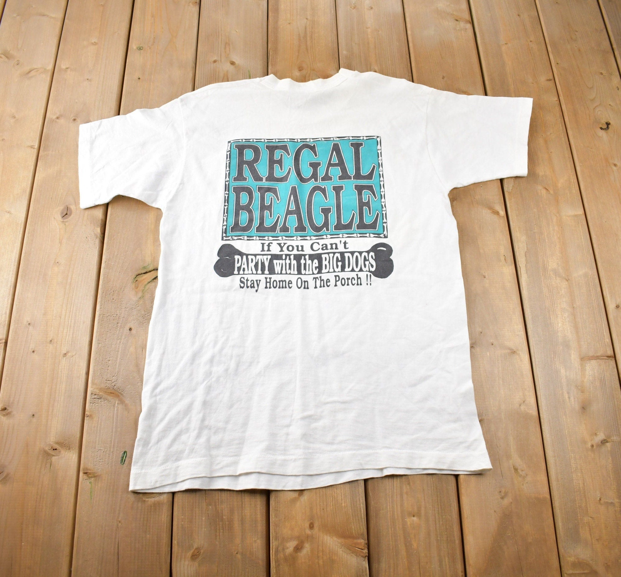 Vintage 1990s Regal Beagle Lake Okobojis Souvenir Single Stitch T Shirt Made In USA Size L