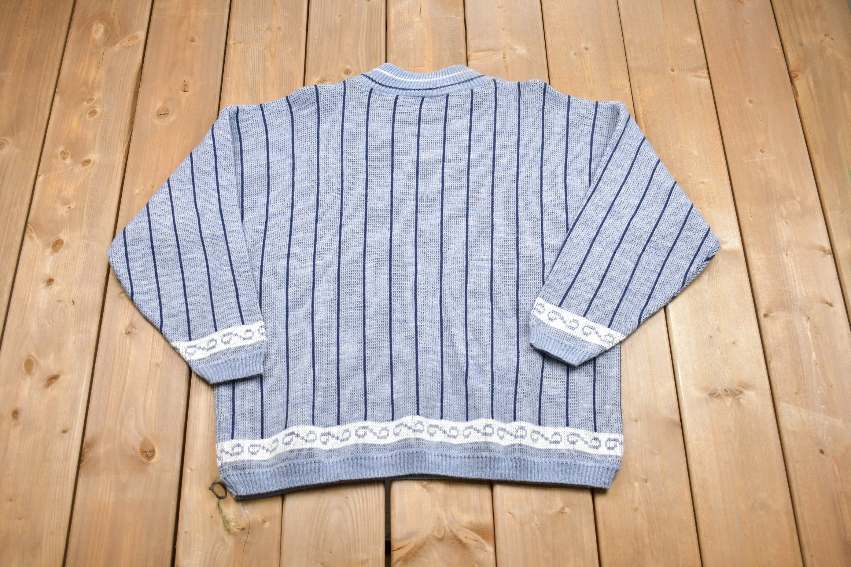 Vintage Knitted Village Fair Sweater
