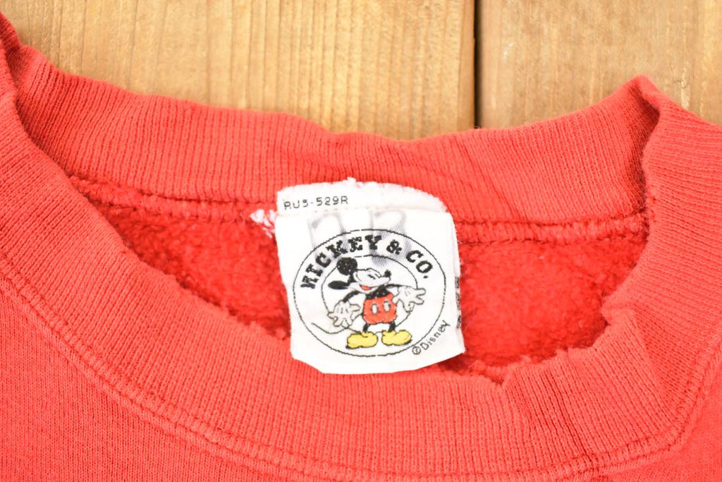 Vintage 1990s Mickey Mouse Embroidered Disney Crewneck Sweater Men's XL
