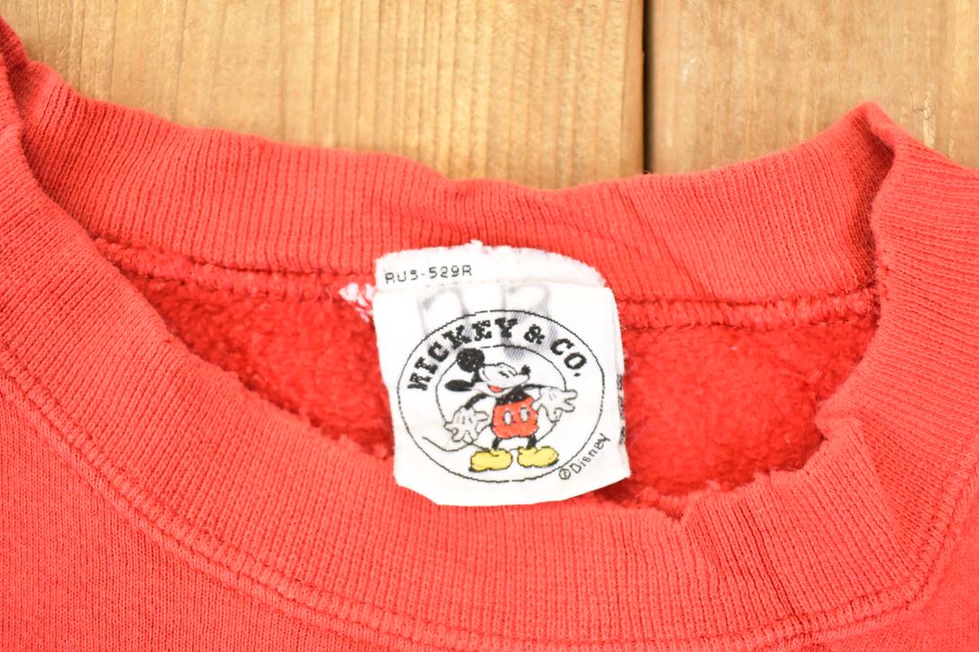 Vintage 1990s Mickey Mouse Embroidered Disney Crewneck Sweater Men's XL