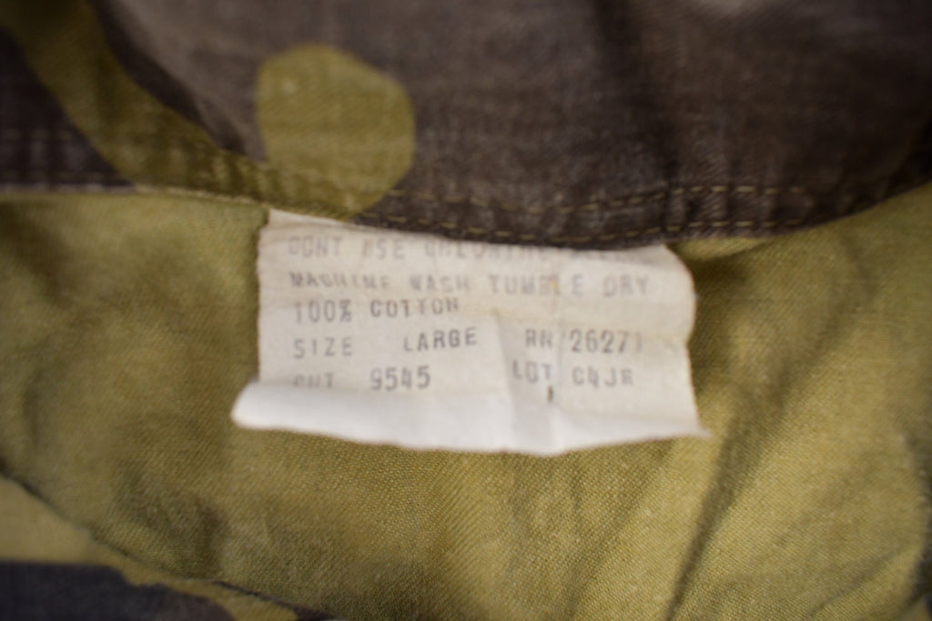 Vintage 1990s Military Woodland Camouflage Cold Weather Field Jacket