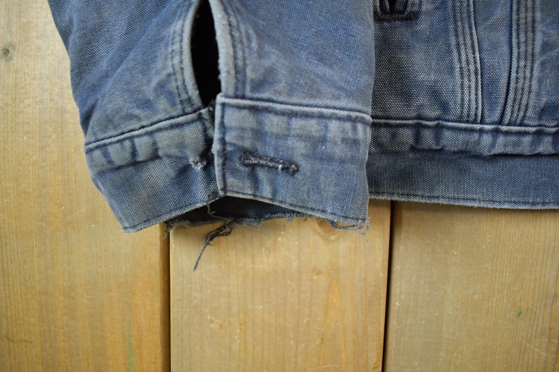 Vintage 1990s Carhartt Distressed Sun Faded Trucker Jacket Men's 3XL